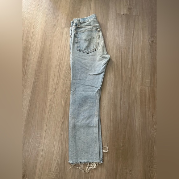Redone vintage levi’s 501 size 24 high rise straight cropped jeans - Picture 4 of 16